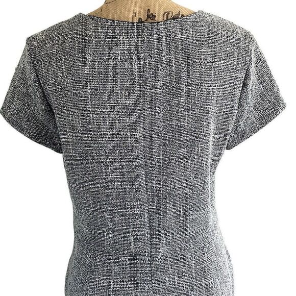 EUC! Banana Republic Black White Tweed Sheath Dress - Size 10 Petite - Picture 8 of 12